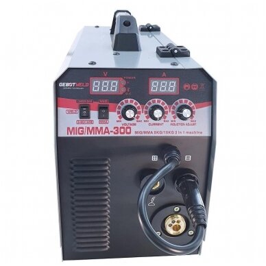 Suvirinimo pusautomatis inverterinis 2in1 MIG+MMA 300A Gebot Weld 2 Suvirinimo pusautomatis inverterinis 2in1 MIG+MMA 300A Gebot Weld 2