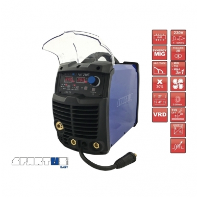 Suvirinimo pusautomatis, SPARTUS EasyMIG 210E, 200A, 230V