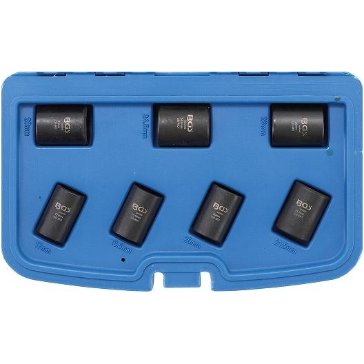 Sugadintų varžtų ištraukimo komplektas 12,5mm(1/2") 17-26mm 7vnt. Sugadintų varžtų ištraukimo komplektas 12,5mm(1/2") 17-26mm 7vnt.