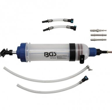 Švirkštas pompa skystam tepalui 1500ml su adapteriais BGS-Technic Švirkštas pompa skystam tepalui 1500ml su adapteriais BGS-Technic