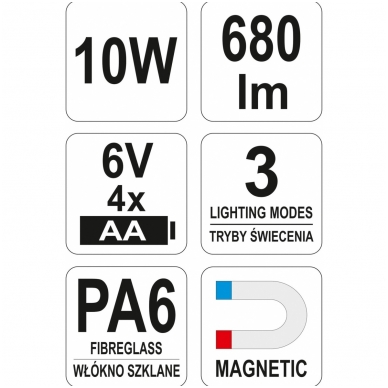 Šviesos diodų prožektorius 10W COB LED 680lm 4