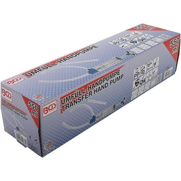 Švirkštas perpylimui, rankinė pompa 550ml BGS-Technic 2