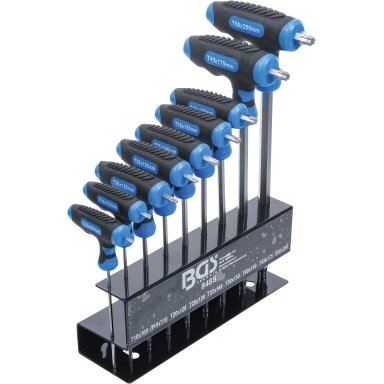 T rankenos veržliarakčių rinkinys | T-Star (Torx) T10 - T50 | 9 vnt. BGS
