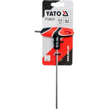 T tipo atsuktuvas HEX su rankena 4 mm YATO T tipo atsuktuvas HEX su rankena 4 mm YATO
