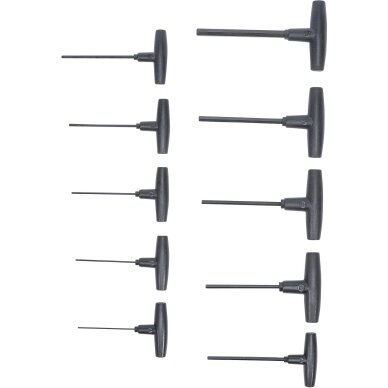 T-rankenėlių atsuktuvų rinkinys | Hex šešiakampis Hex 2-10 mm | 10 vnt. BGS 2 T-rankenėlių atsuktuvų rinkinys | Hex šešiakampis Hex 2-10 mm | 10 vnt. BGS 2
