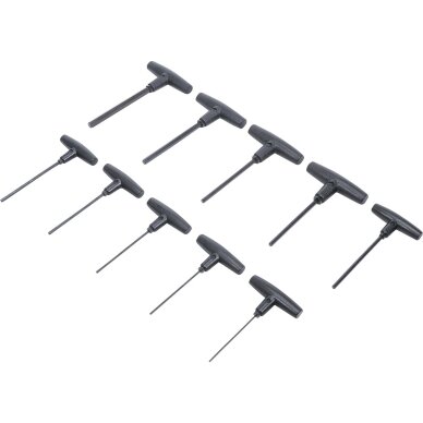 T-rankenėlių atsuktuvų rinkinys | Hex šešiakampis Hex 2-10 mm | 10 vnt. BGS 1 T-rankenėlių atsuktuvų rinkinys | Hex šešiakampis Hex 2-10 mm | 10 vnt. BGS 1