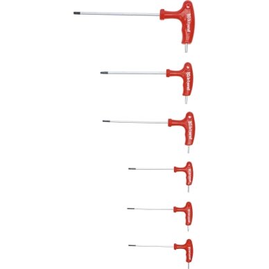T-rankenėlių atsuktuvų rinkinys | T-Star su skylėmis (Torx) | T10-T40 | 6 vnt. BGS 1