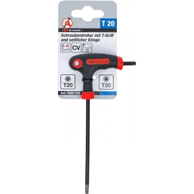 T tipo atsuktuvas T-Star su skyle / be skylės (Torx) | T20 BGS 3 T tipo atsuktuvas T-Star su skyle / be skylės (Torx) | T20 BGS 3