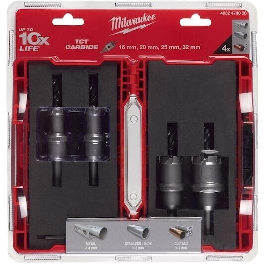 TCT karūnų rinkinys 4 dalių MILWAUKEE 4932479058 5