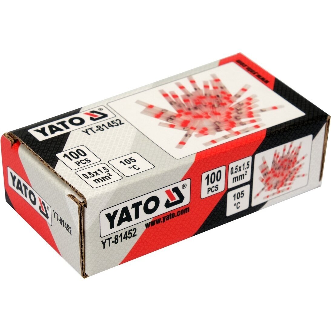 Termo movos laidams 0,5–1,5 mm², 100 vnt. – YATO YT-81452 3 Termo movos laidams 0,5–1,5 mm², 100 vnt. – YATO YT-81452 3