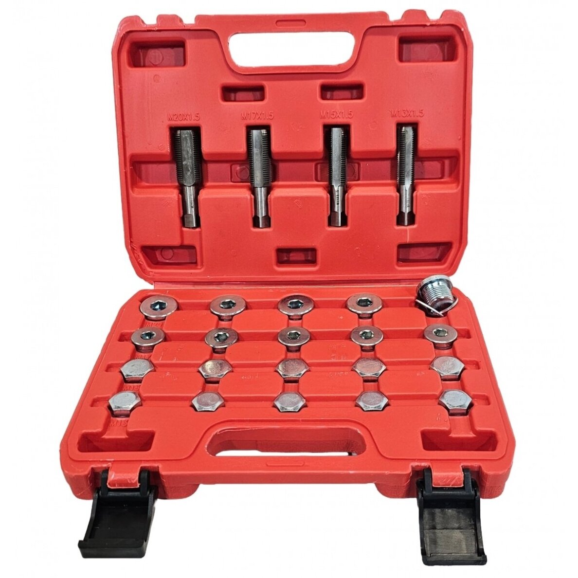 Tepalo išleidimo varžtų rem.komplektas | 64 vnt. ESSEN TOOLS