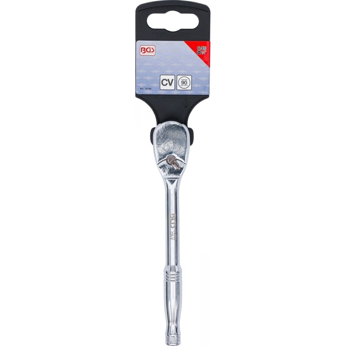 Terkšlinis raktas su perjungimu | 6.3 mm (1/4") | CrV | smulkūs dantukai BGS 5 Terkšlinis raktas su perjungimu | 6.3 mm (1/4") | CrV | smulkūs dantukai BGS 5