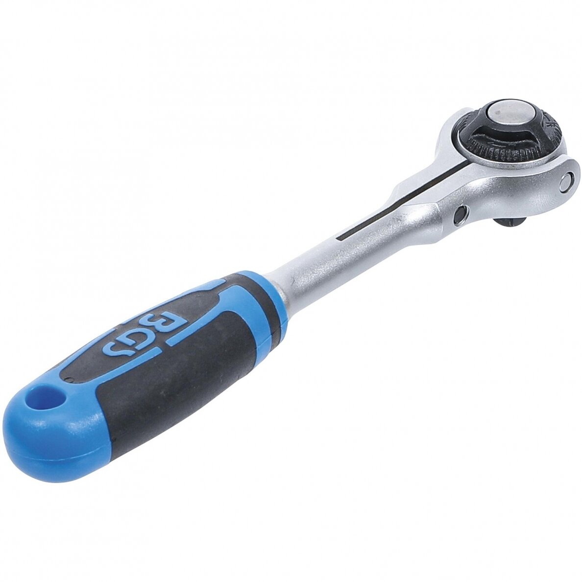 Terkšlinis raktas su psaukama galva 180°, smulkūs dantukai 1/4" BGS 112 3 Terkšlinis raktas su psaukama galva 180°, smulkūs dantukai 1/4" BGS 112 3