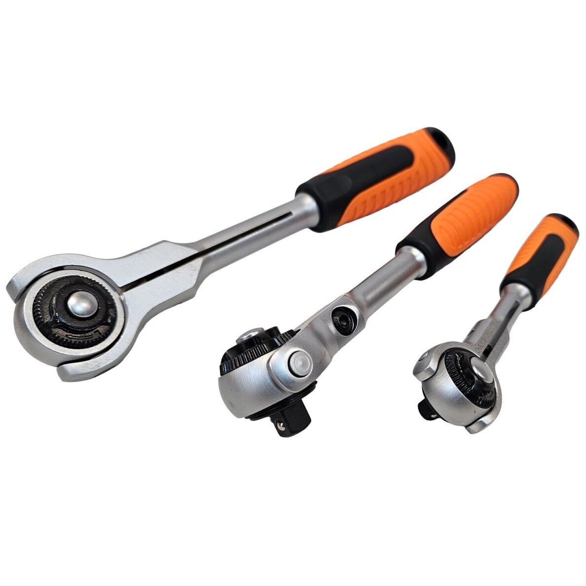 Terkšlių rinkinys | šarnyrinės galvutės | 6,3 mm (1/4") / 10 mm (3/8") / 12,5 mm (1/2") | 3 vnt. ESSEN TOOLS 1