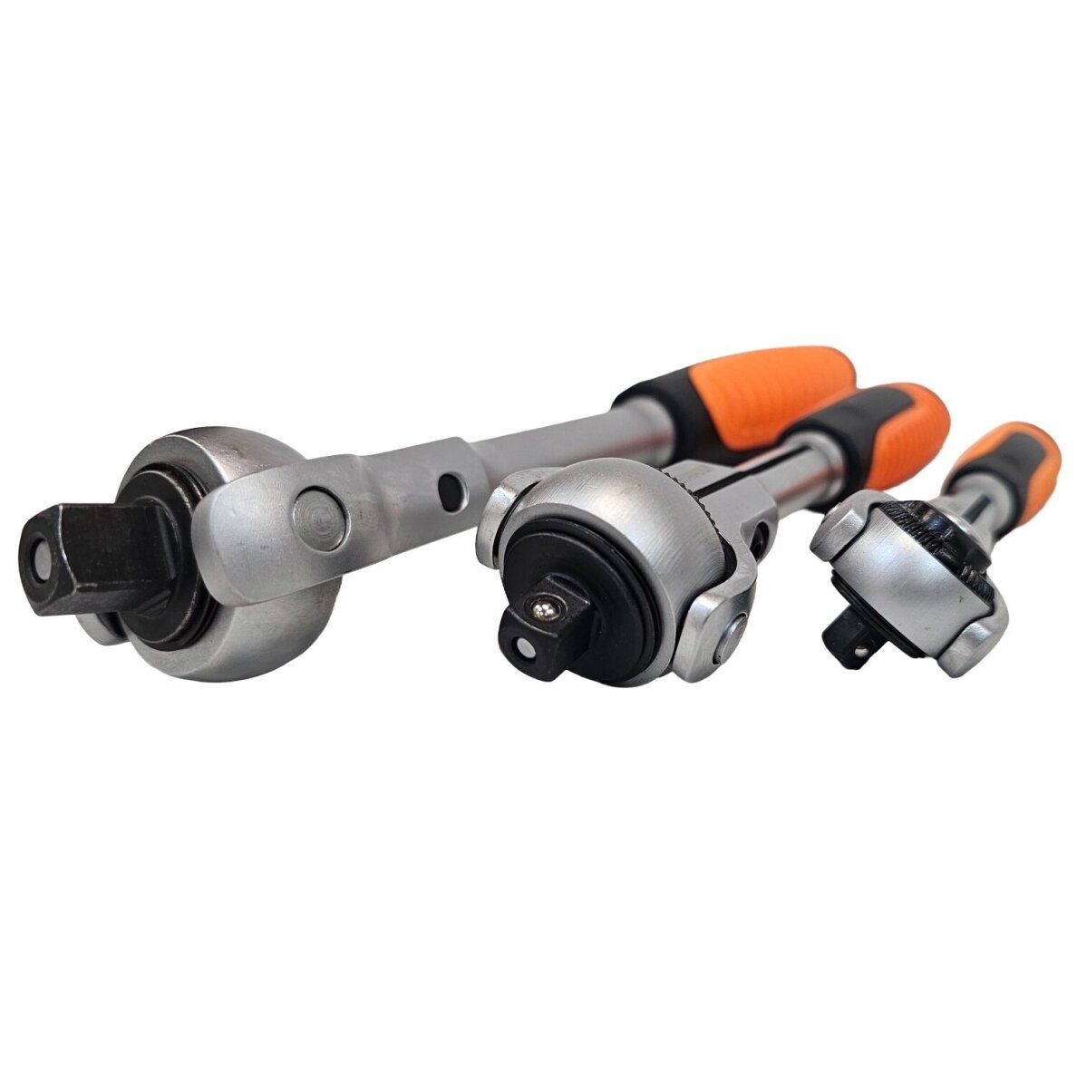 Terkšlių rinkinys | šarnyrinės galvutės | 6,3 mm (1/4") / 10 mm (3/8") / 12,5 mm (1/2") | 3 vnt. ESSEN TOOLS 4