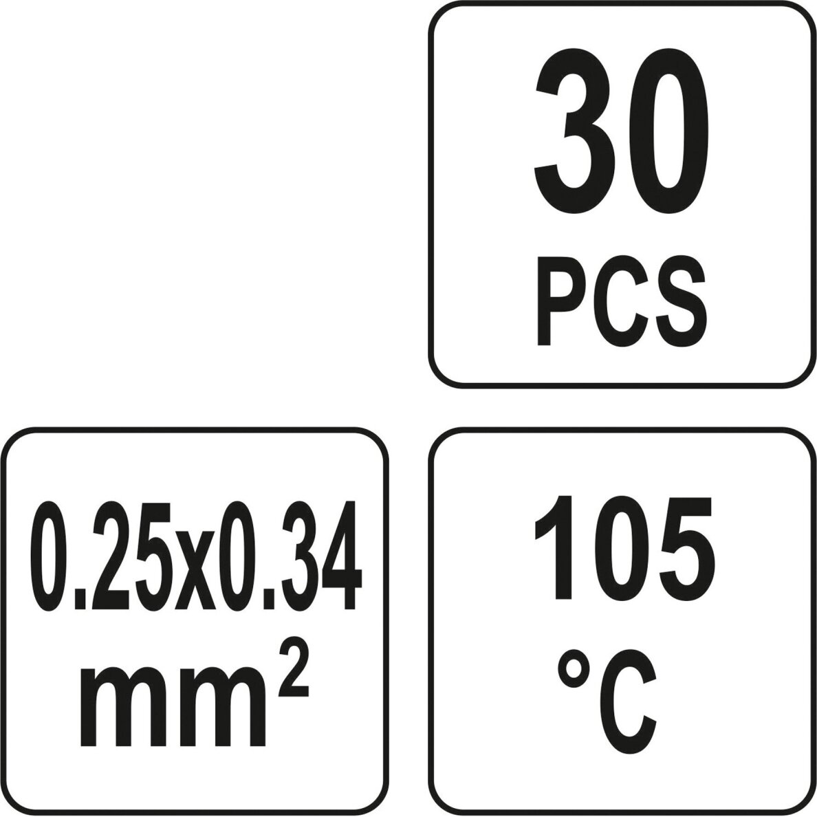 Termo gilzės su alavu 1.7 mm – 30 vnt. YATO YT-81440 3
