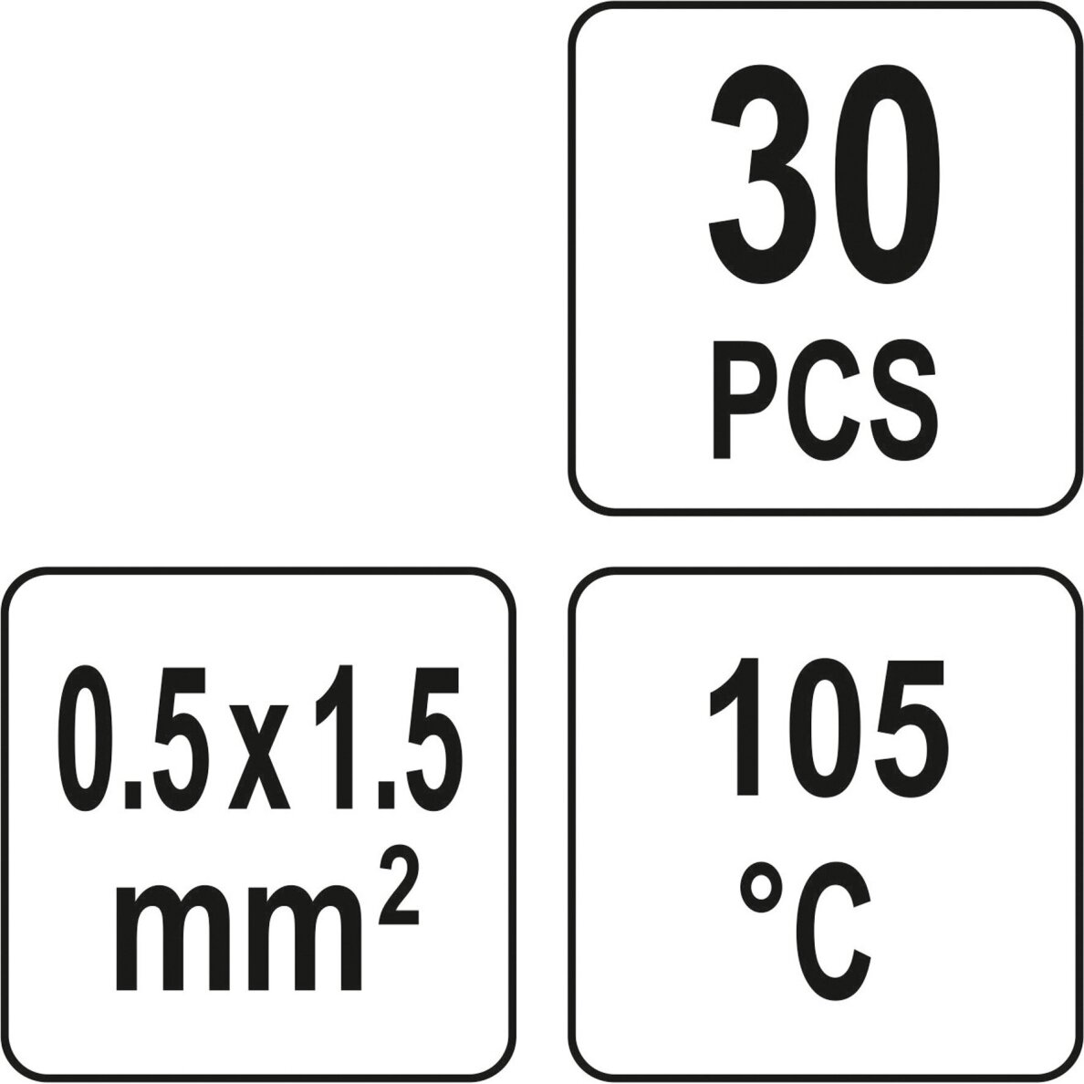 Termo movos su alavu 2.7 mm – 30 vnt. YATO YT-81441 3