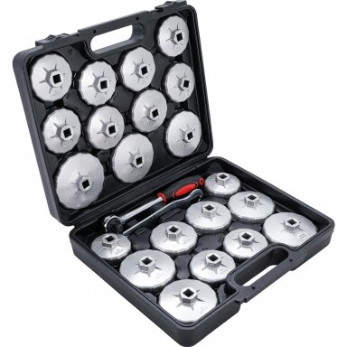 Tepalo filtro lėkštelių rinkinys, lietas aliuminis 1/2" 23vnt. Tepalo filtro lėkštelių rinkinys, lietas aliuminis 1/2" 23vnt.