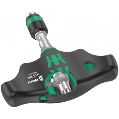 Terkšlinis T formos laikiklis 1/4" antgaliams Wera 416 RA Terkšlinis T formos laikiklis 1/4" antgaliams Wera 416 RA
