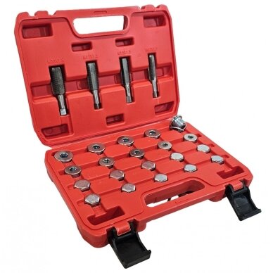 Tepalo išleidimo varžtų rem.komplektas | 64 vnt. ESSEN TOOLS 2 Tepalo išleidimo varžtų rem.komplektas | 64 vnt. ESSEN TOOLS 2