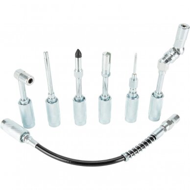 Tepimo pistoleto priedų komplektas 8vnt. Essen Tools GG8A Tepimo pistoleto priedų komplektas 8vnt. Essen Tools GG8A