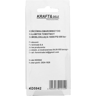 Tepimo pistoletų antgalis Kraftdele 6 Tepimo pistoletų antgalis Kraftdele 6
