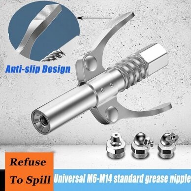 Tepimo preso antgalis greito užspaudimo 6 segmentų M10X1MM 1/8" 5