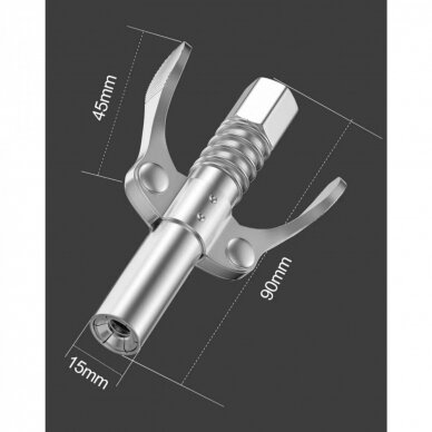 Tepimo preso antgalis greito užspaudimo 6 segmentų M10X1MM 1/8" 1 Tepimo preso antgalis greito užspaudimo 6 segmentų M10X1MM 1/8" 1