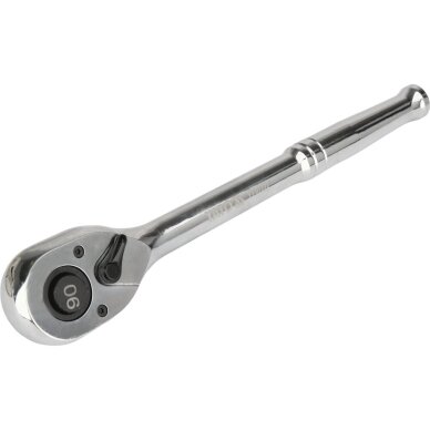 Terkšlė galvutėms chromuota | 1/2" | 250 mm | 90 dantukų YATO 4 Terkšlė galvutėms chromuota | 1/2" | 250 mm | 90 dantukų YATO 4