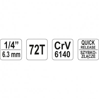 Terkšlė maža 1/4" YATO YT-0730 2 Terkšlė maža 1/4" YATO YT-0730 2