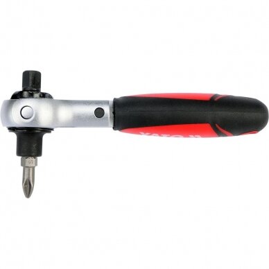 Terkšlė šarnyrinė 2in1 galvutėms ir antgaliams 6.3mm 1/4" YATO YT-03311 4 Terkšlė šarnyrinė 2in1 galvutėms ir antgaliams 6.3mm 1/4" YATO YT-03311 4