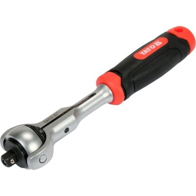 Terkšlinis raktas šarnyrinis 180° smulkūs dantukai 6.3 mm 1/4" YT-07200 YATO 3