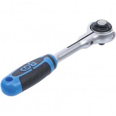 Terkšlinis raktas su psaukama galva 180°, smulkūs dantukai 1/4" BGS 112 3 Terkšlinis raktas su psaukama galva 180°, smulkūs dantukai 1/4" BGS 112 3