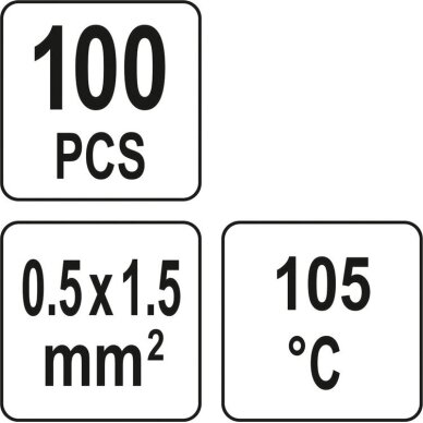 Termo movos laidams 0,5–1,5 mm², 100 vnt. – YATO YT-81452 4 Termo movos laidams 0,5–1,5 mm², 100 vnt. – YATO YT-81452 4