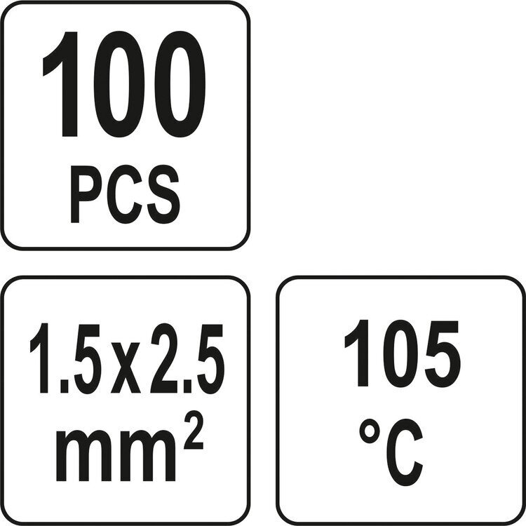 Termo movos laidams sujungti 1,5–2,5 mm² – YATO YT-81453, 100 vnt. 4