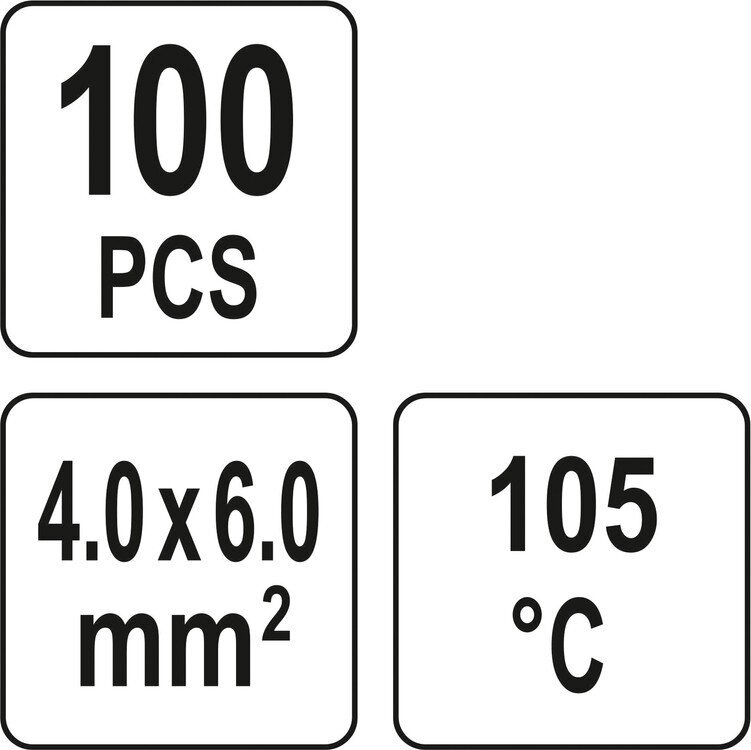 Termo movos laidams 4–6 mm² – YATO YT-81454, 100 vnt. 4