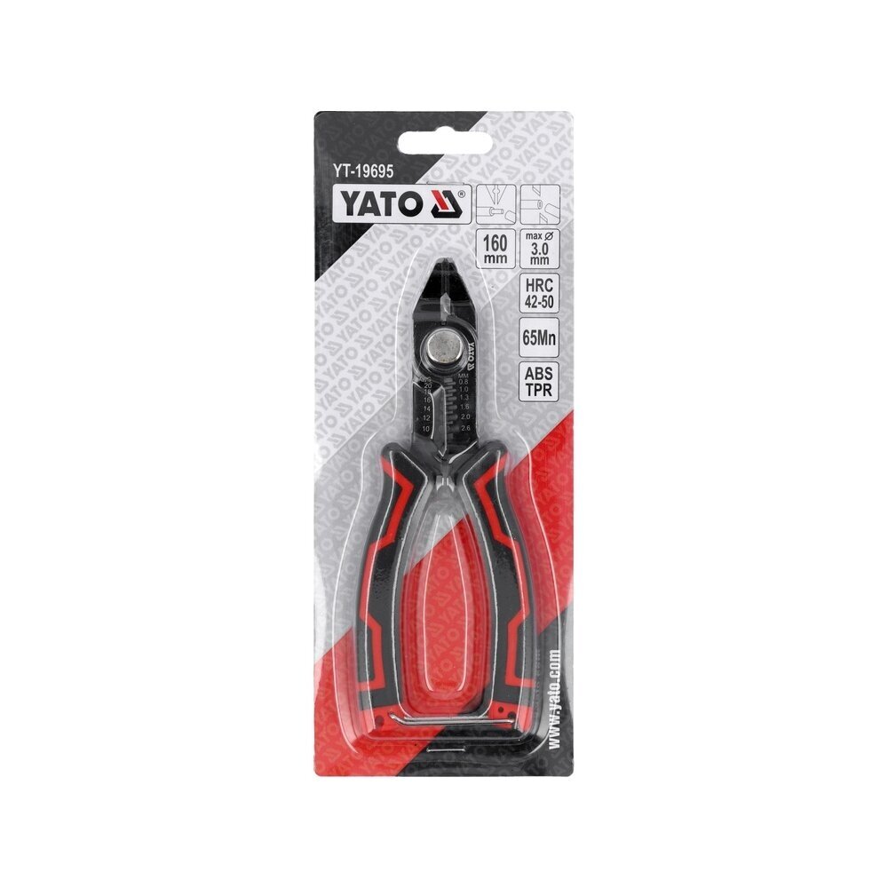 Tikslios šoninės replės | su vielos valymo funkcijomis | 160 mm YATO 4