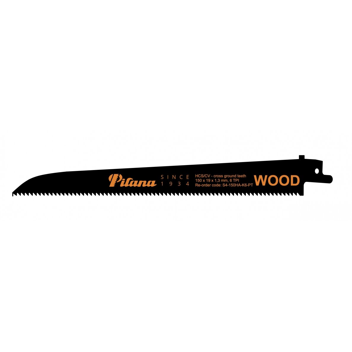 Tiesinis pjūklelis medžiui PILANA 150mm 1,3mm 6TPI Tiesinis pjūklelis medžiui PILANA 150mm 1,3mm 6TPI