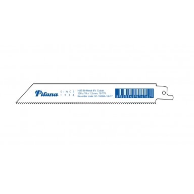 Tiesinis pjūklelis metalui PILANA 150x1,3mm, 18TPI