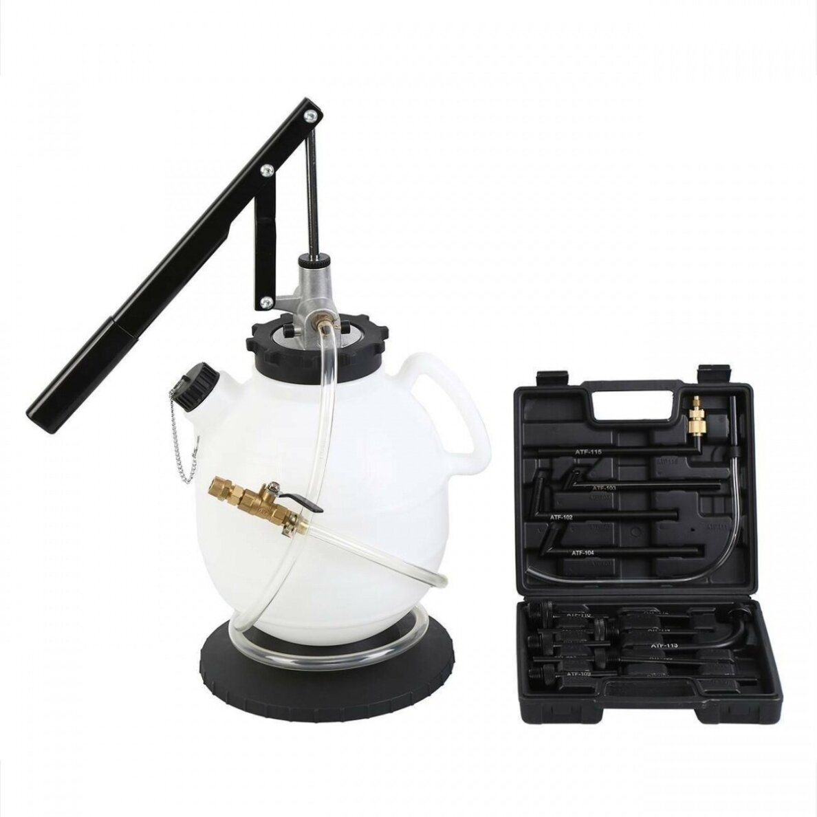 Transmisijos užpildymo sistema | 7.5 l | 15 vnt. ATF adapterių (SY-7.5) 3 Transmisijos užpildymo sistema | 7.5 l | 15 vnt. ATF adapterių (SY-7.5) 3