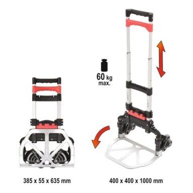 Transportavimo vežimėlis laiptais, keliamoji galia 60kg YATO YT-37411 Transportavimo vežimėlis laiptais, keliamoji galia 60kg YATO YT-37411