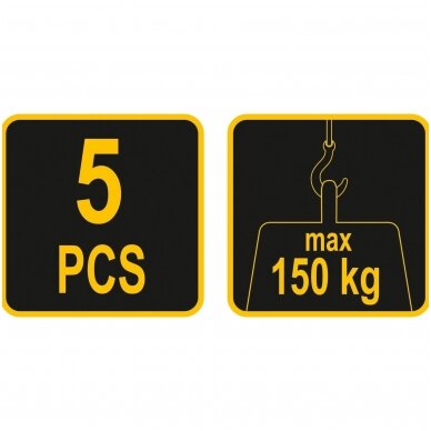 Transportavimo ratukai baldams rinkinys 5vnt. iki 150kg Vorel 3 Transportavimo ratukai baldams rinkinys 5vnt. iki 150kg Vorel 3