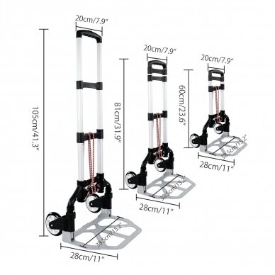 Transportavimo vežimėlis aliuminis, sudedamas 70kg Essen Tools RA-60A 2 Transportavimo vežimėlis aliuminis, sudedamas 70kg Essen Tools RA-60A 2