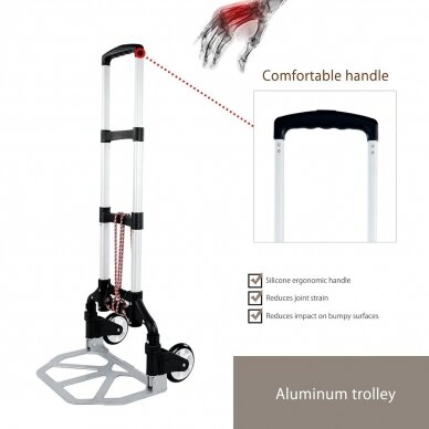 Transportavimo vežimėlis aliuminis, sudedamas 70kg Essen Tools RA-60A 5 Transportavimo vežimėlis aliuminis, sudedamas 70kg Essen Tools RA-60A 5