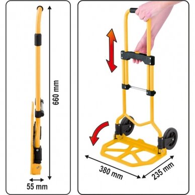 Transportavimo vežimėlis, sudedamas 60kg Vorel 78660 7 Transportavimo vežimėlis, sudedamas 60kg Vorel 78660 7