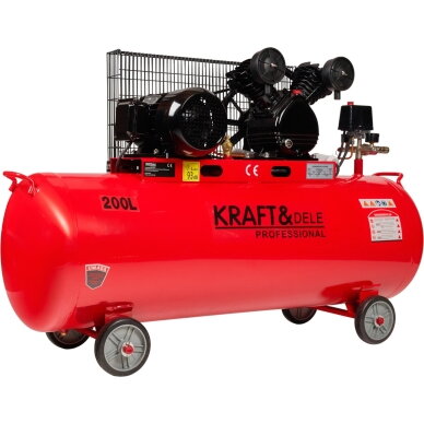Trifazis oro kompresorius 200L 8Bar 4,3kW Kraftdele KD407