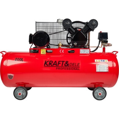 Trifazis oro kompresorius 200L 8Bar 4,3kW Kraftdele KD407 1 Trifazis oro kompresorius 200L 8Bar 4,3kW Kraftdele KD407 1