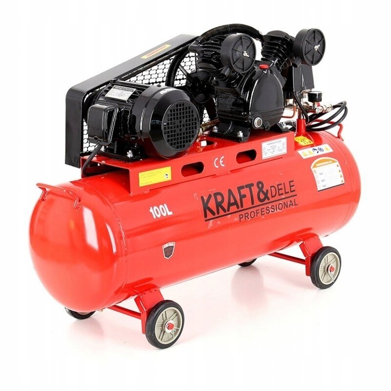 Trifazis oro kompresorius 100L 8Bar 3,4kW Kraftdele KD404 1 Trifazis oro kompresorius 100L 8Bar 3,4kW Kraftdele KD404 1