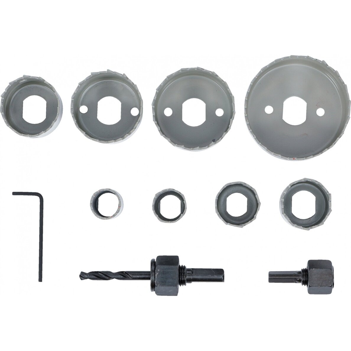 Universalus grąžtų karūnų rinkinys 19–64 mm (8 vnt.) BGS 2 Universalus grąžtų karūnų rinkinys 19–64 mm (8 vnt.) BGS 2