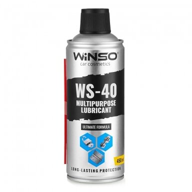 Universalus daugiafunkcis lubrikantas tepalas WINSO WS-40 450ml (WD40) Universalus daugiafunkcis lubrikantas tepalas WINSO WS-40 450ml (WD40)